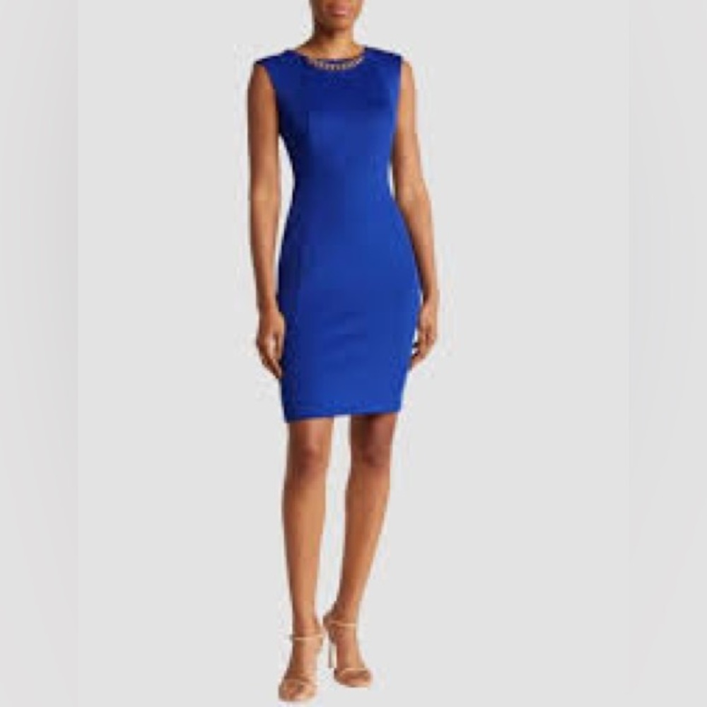Calvin Klein 4 Chic Royal Blue Sleeveless Mini Dress